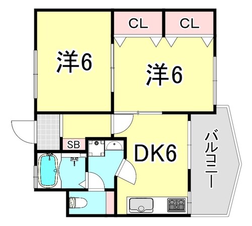 プラザハイツの物件間取画像